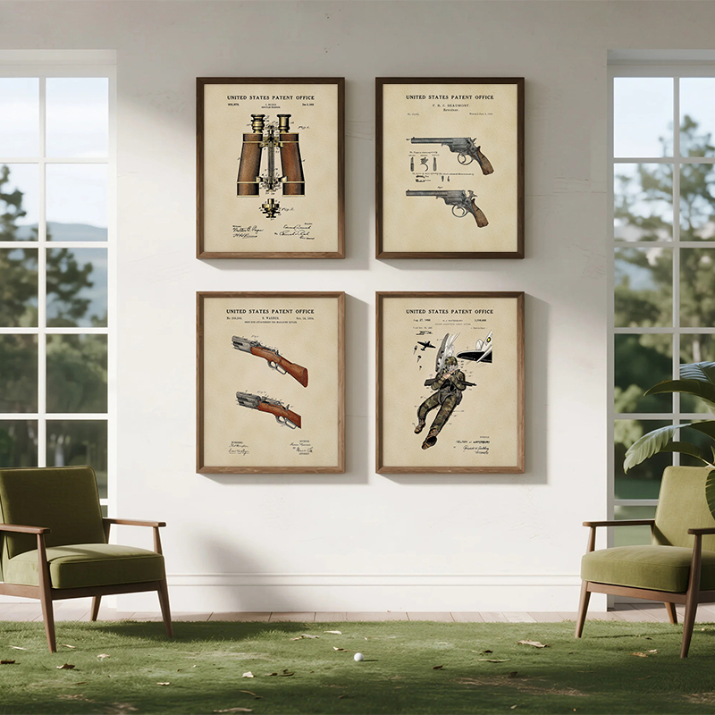 Vintage Hunting Equipment Pate - đánh giá và giá Outdoor Hunting Paintings