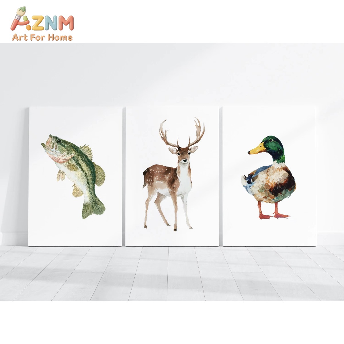 AZNM Watercolor Hunting and Fi - đánh giá và giá Hunting Outdoor Decor