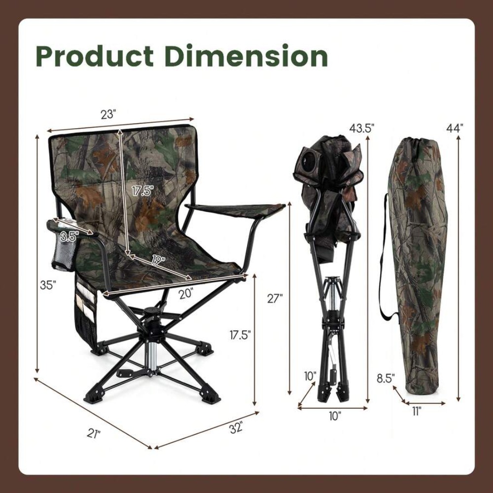 360 Degree Swivel Hunting Chai - đánh giá và giá Hunting And Fishing Outdoor Chairs