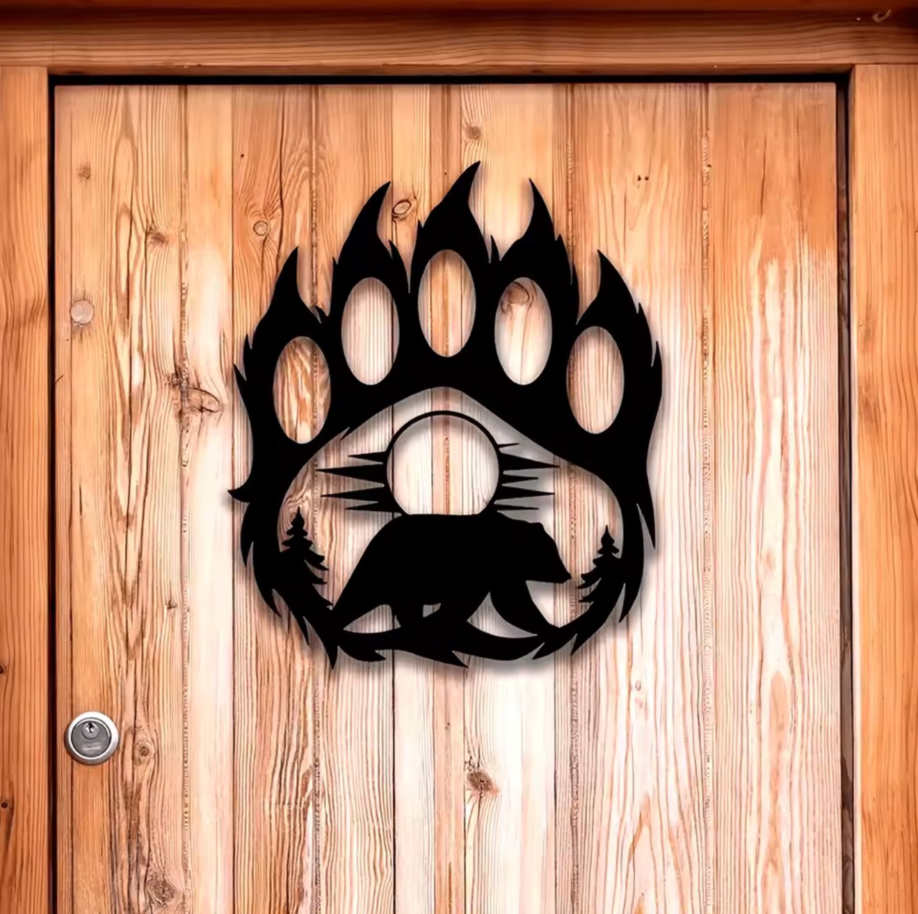 Rustic Metal Bear Paw Wall Art - đánh giá và giá Hunting Outdoor Decor