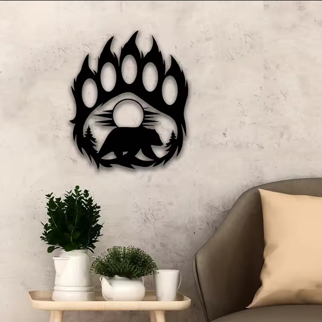 Rustic Metal Bear Paw Wall Art - đánh giá và giá Hunting Outdoor Decor