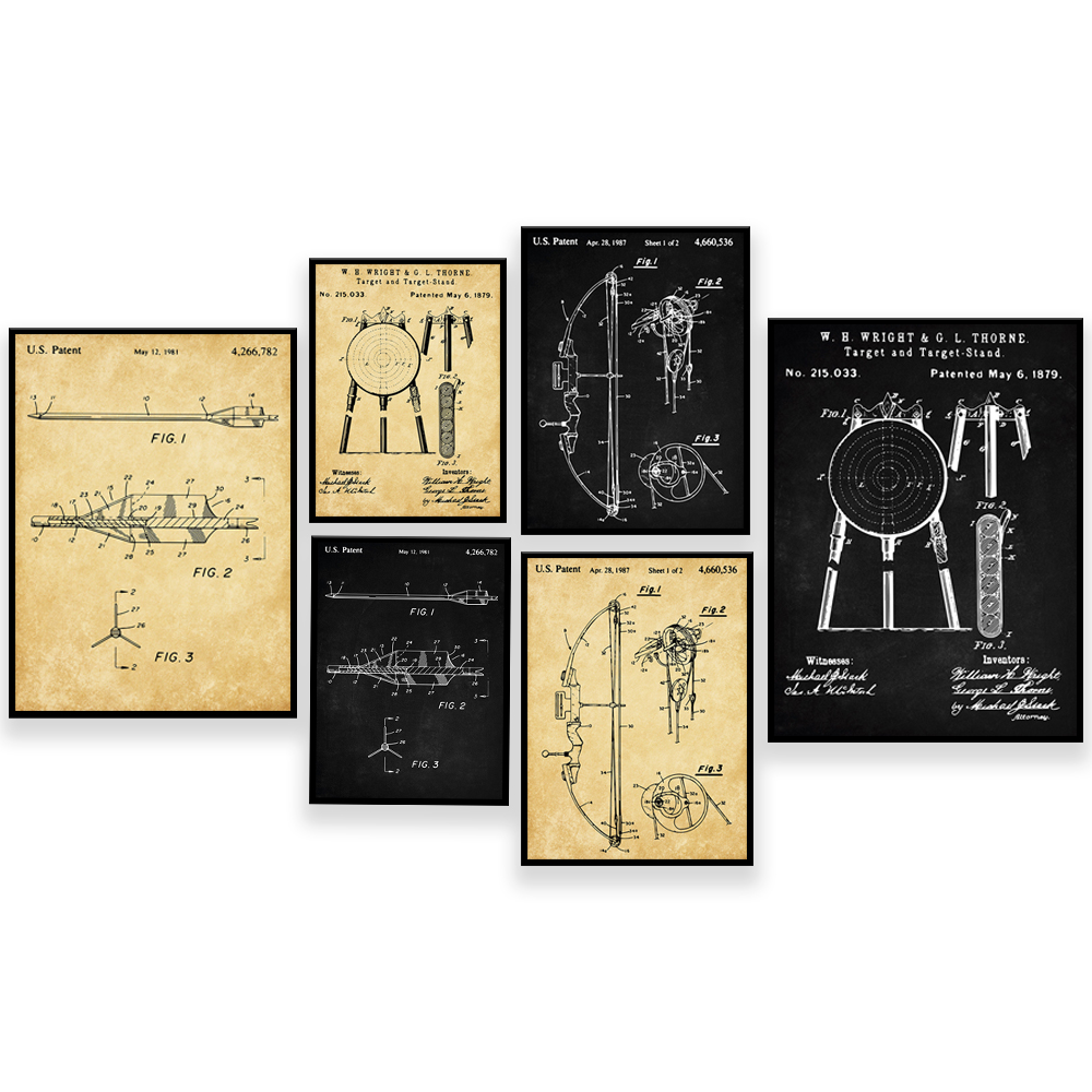 Archery Patents Prints, Bow Pa - đánh giá và giá Outdoor Hunting Paintings